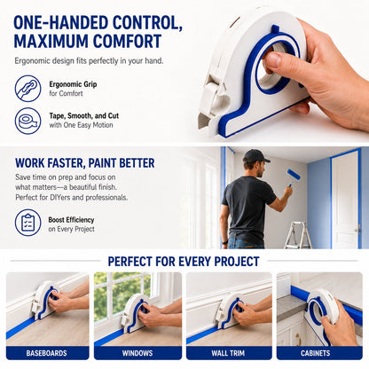 High-efficiency Painter Masking Tape Applicator