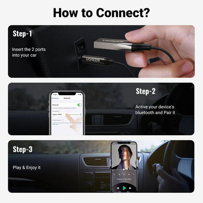 Upgrade Your Drive Instantly – Bluetooth 6.0 AUX Wireless Audio Receiver with Hands-Free Calling