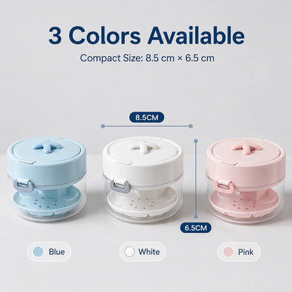 3-in-1 Leak-Proof Retainer Cleaning Case with Mirror, Drain Tray & Travel Storage