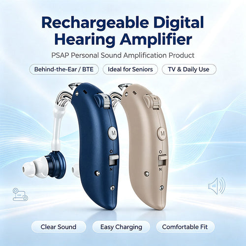 Rechargeable BTE Hearing Aid G-25-BG