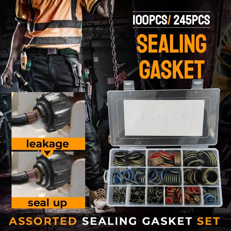 Sealing Gasket Washer Kit – 245Pcs M6-M30 Rubber O-Ring Set