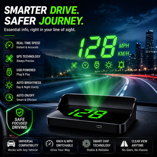 🔥🔥Head Up Display Car GPS Digital Speedometer
