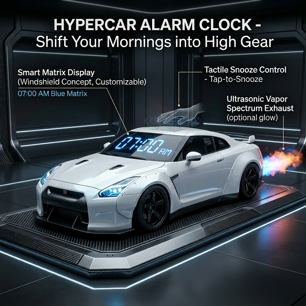 🏎️Hypercar Alarm Clock⏰Realistic Engine & Light Effects🔥