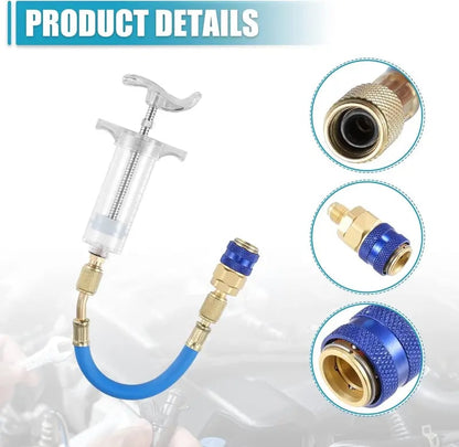 30ml AC Oil & Dye Injector Kit – Quick Connect for Automotive & HVAC Systems
