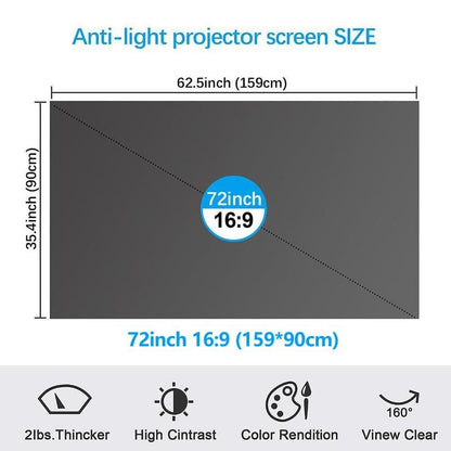 4K Metal Lightproof Foldable Portable Movie Screen (16:9)🎥✨