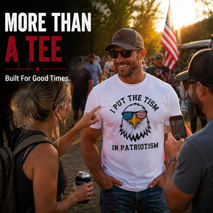 Put The Tism In Patriotism Athletic Eagle T-Shirt Unisex for Daily Wear