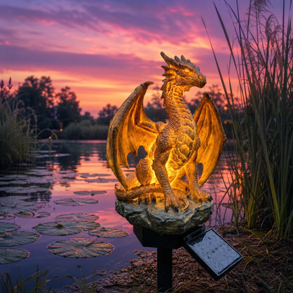 Dragon Legacy Golden Ember Edition Solar Garden Light🐉✨