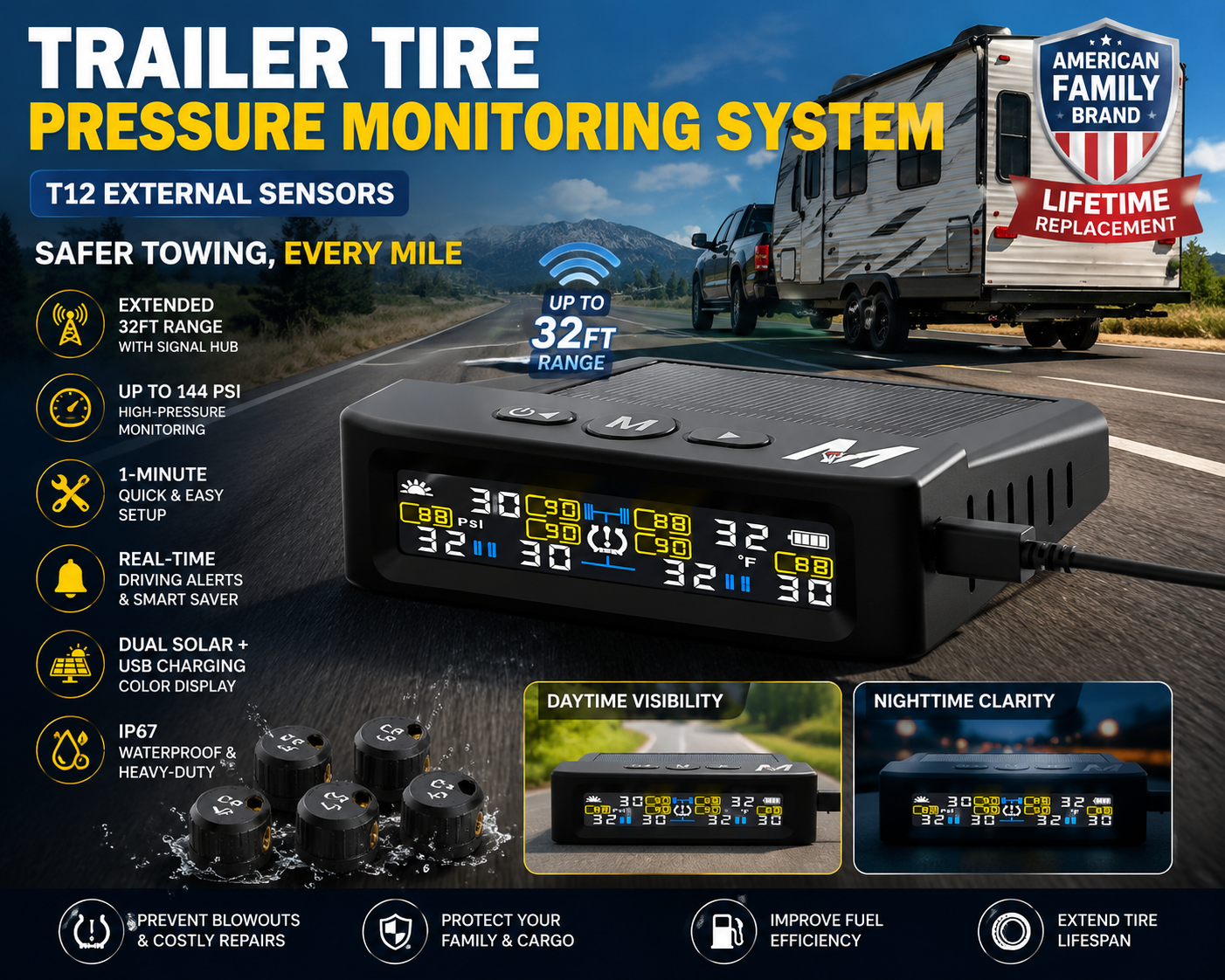 Tire Pressure Monitoring System – T12 External Sensors