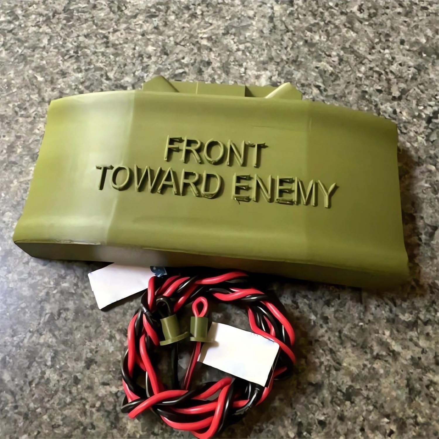 😈 Fake Mine Doorbell Prank Sign – Funny “Front Toward Enemy” No Soliciting Doorbell Cover for Home Entryway & Delivery Driver Reactions