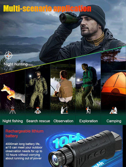 🌙 AI15 Thermal Imaging Monocular – 1920x1080 Resolution, 8000m Range, 10-Hour Battery