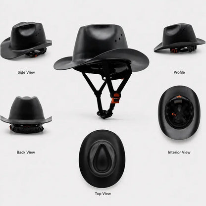 🤠Western Cowboy Hard Hat⛑️Vented Wide Brim Safety Helmet for Construction & Ranch Workers