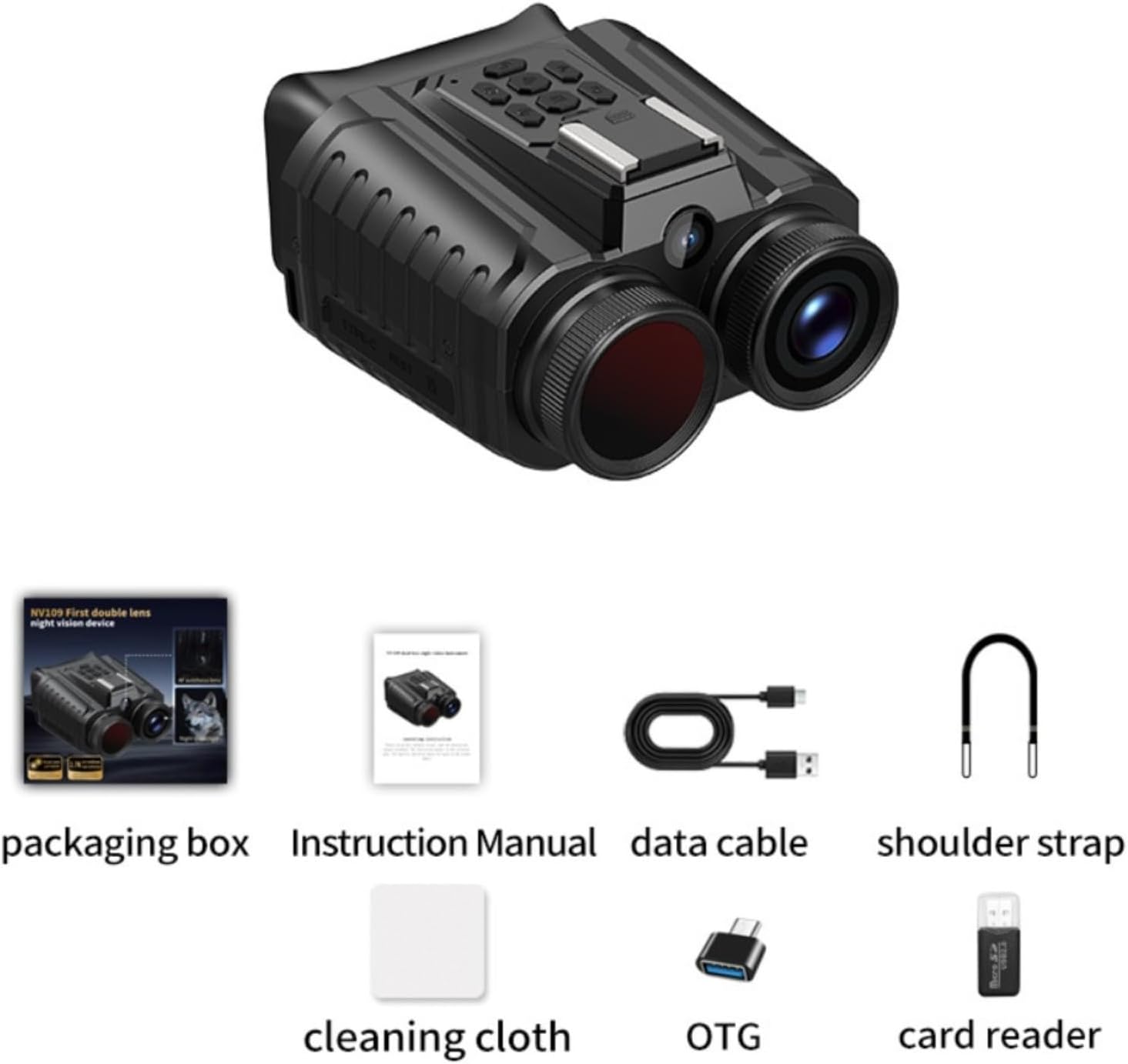 4K Night Vision Monocular Camera – 28X Zoom HD Screen