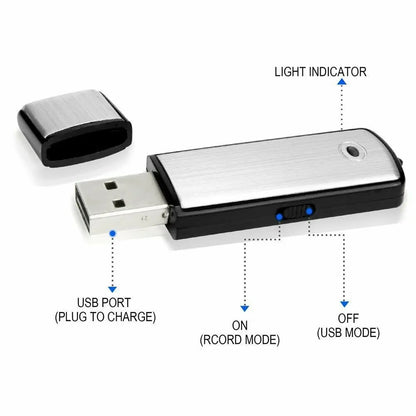 USB Flash Drive Voice Recorder 2-in-1