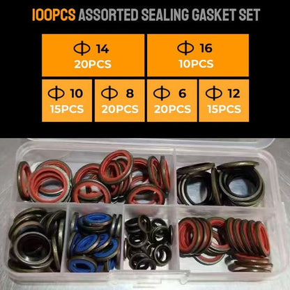 Sealing Gasket Washer Kit – 245Pcs M6-M30 Rubber O-Ring Set