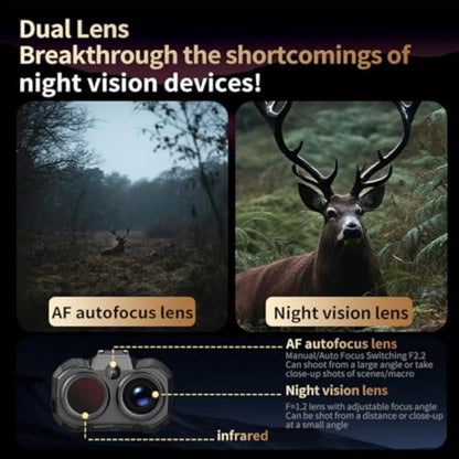 4K Night Vision Monocular Camera – 28X Zoom HD Screen