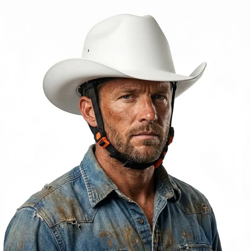 🤠Western Cowboy Hard Hat⛑️Vented Wide Brim Safety Helmet for Construction & Ranch Workers
