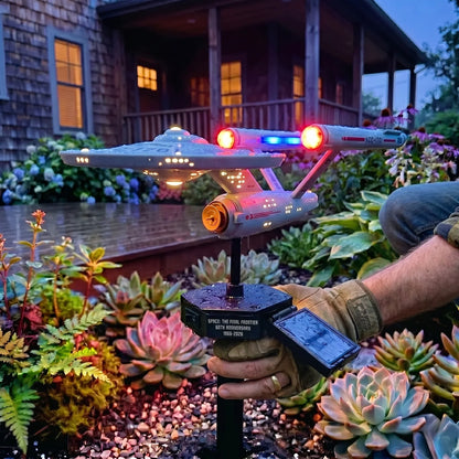 60th Anniversary Enterprise NCC-1701 Solar Garden Light