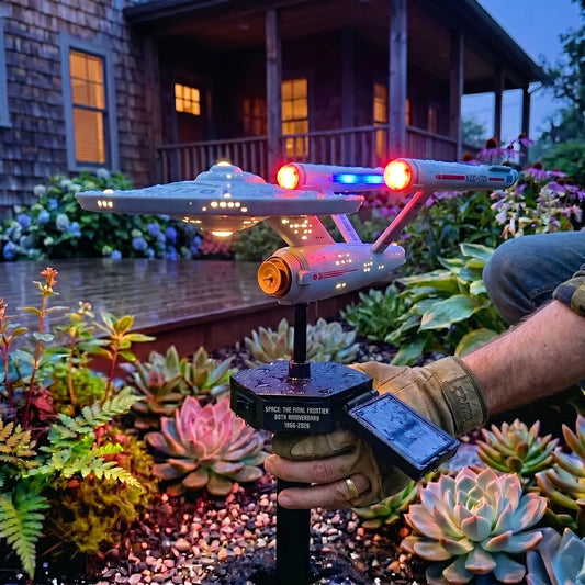 60th Anniversary Enterprise NCC-1701 Solar Garden Light