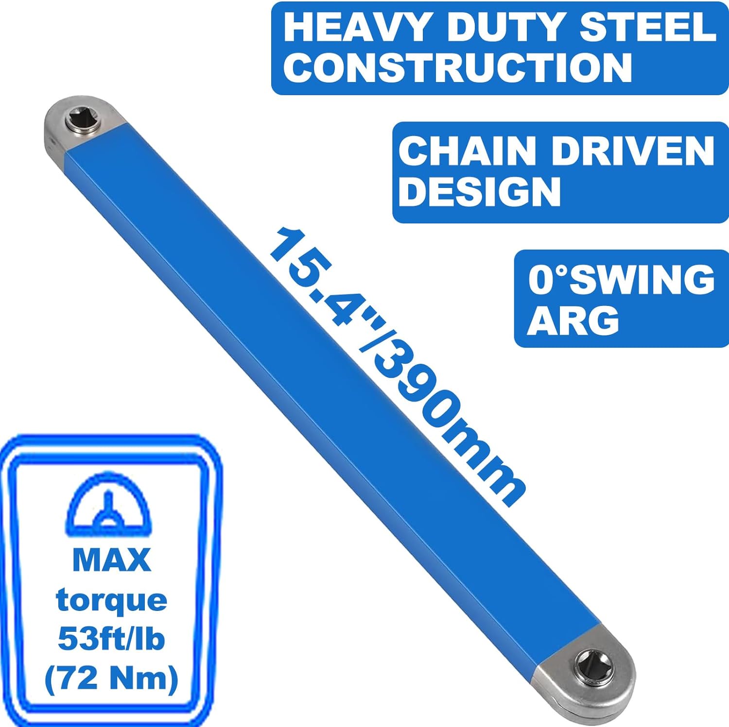 Offset Extension Wrench with Square Drive Adapters