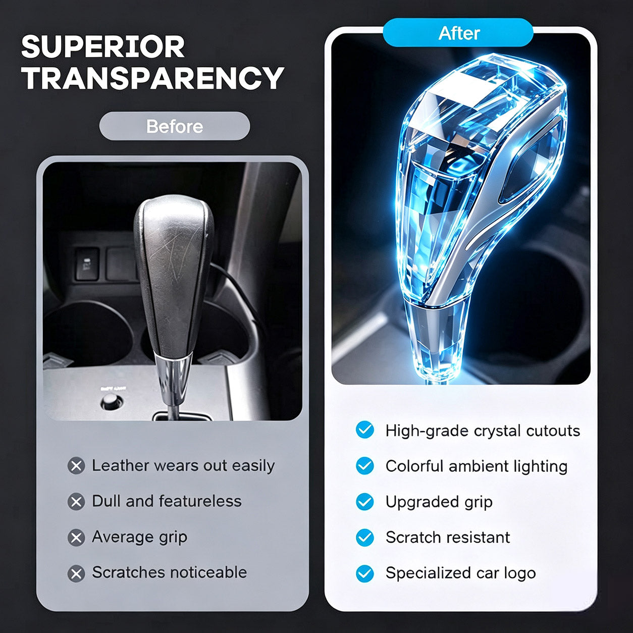 🔥2026 Car Hot Sale 49% OFF📢Crystal Car Gear Shift Knob