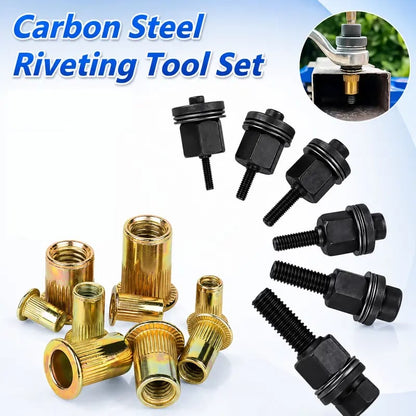 Head Rivet Nut Tool, M3 M4 M5 M6 M8 Rivnut Kit