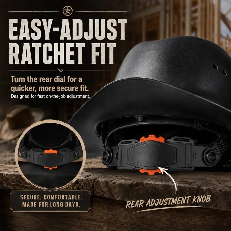 🤠Western Cowboy Hard Hat⛑️Vented Wide Brim Safety Helmet for Construction & Ranch Workers