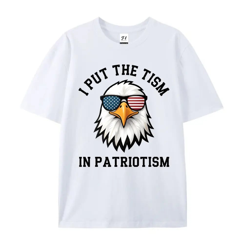 Put The Tism In Patriotism Athletic Eagle T-Shirt Unisex for Daily Wear