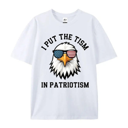 Put The Tism In Patriotism Athletic Eagle T-Shirt Unisex for Daily Wear