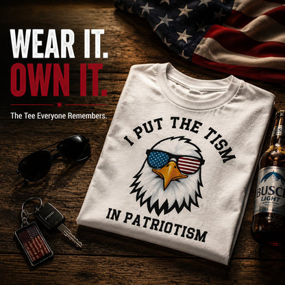 Put The Tism In Patriotism Athletic Eagle T-Shirt Unisex for Daily Wear