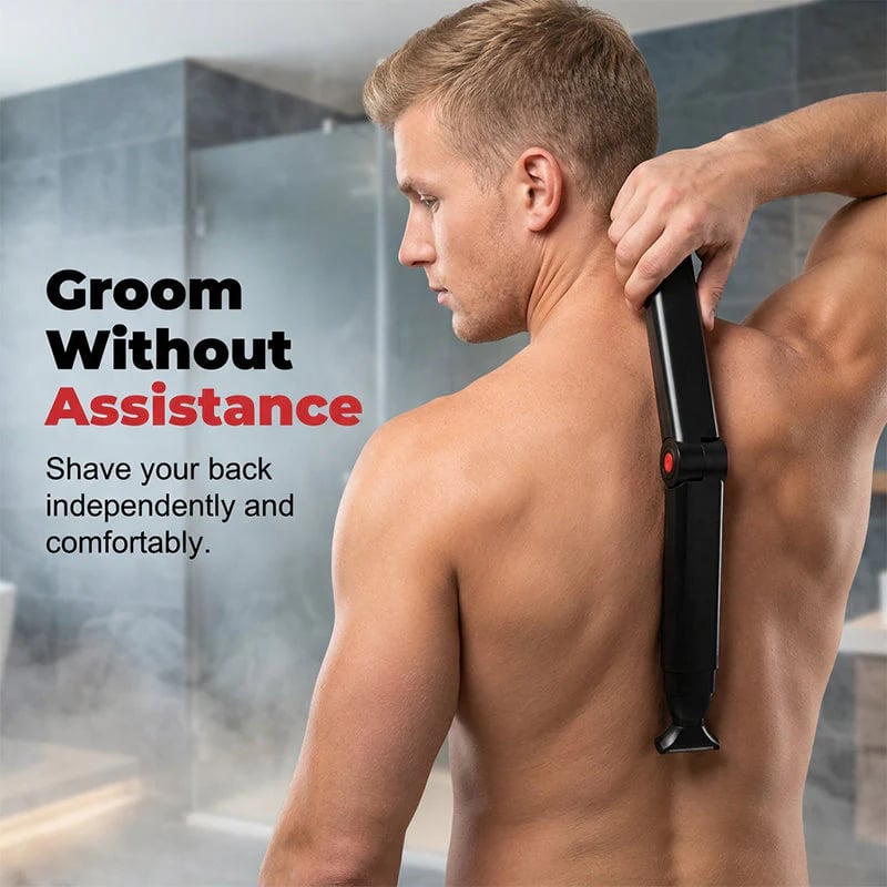 🥳2026 HOT SALE🥳💞50K+ SOLD!🪒💪 Reach-Anywhere Body Trimmer – Extendable handle, precision heads. Trim back, chest & legs yourself – no help needed! 🧔✨