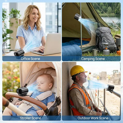 🔥2026 Semiconductor Cooling Car Clip On Fan - 360° Rotation