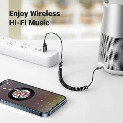 Upgrade Your Drive Instantly – Bluetooth 6.0 AUX Wireless Audio Receiver with Hands-Free Calling