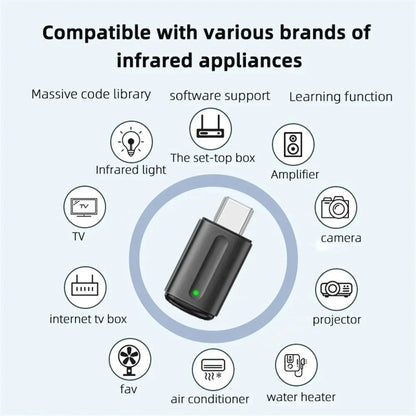 Mini Universal Phone IR Transmitter | All-in-One Smartphone Infrared Remote Blaster 📱📡