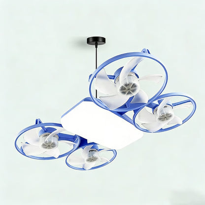 💡LED Ceiling Fan Light with Remote – Drone Design, 20W, 3 Lighting Modes, E27