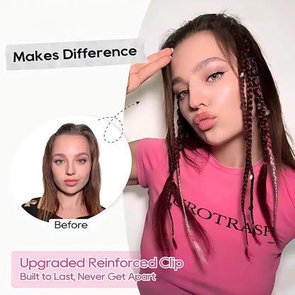 🌿 Boho Beaded Clip-In Braids – Effortless Festival & Everyday Hair Transformation
