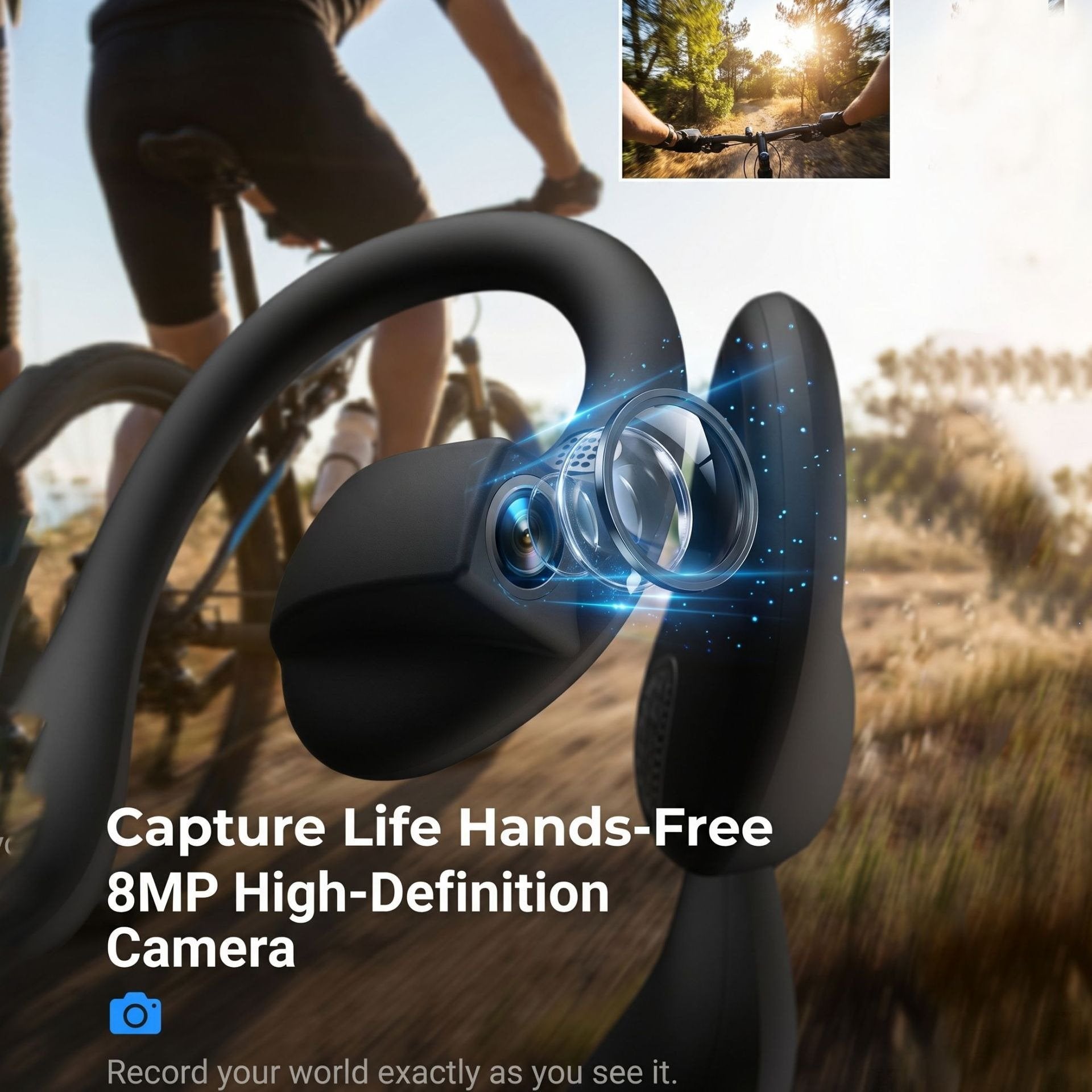 🏆 50K+ SOLD! 49% OFF🎧 8MP Smart Camera Open-Ear Headset – POV Video, Calls & AI Assistance 🎥⛺