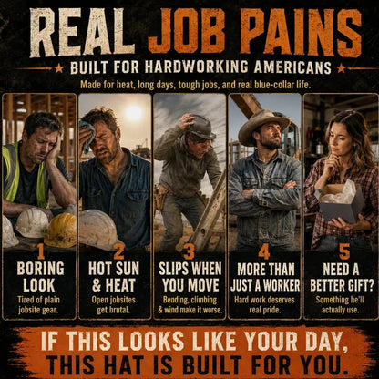 🤠Western Cowboy Hard Hat⛑️Vented Wide Brim Safety Helmet for Construction & Ranch Workers