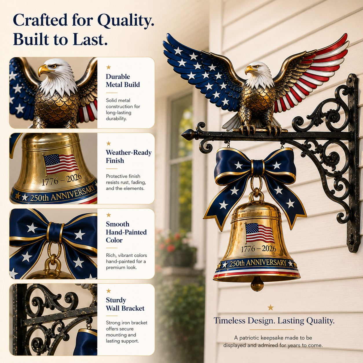 🔔 Ring in the Semiquincentennial: 1776-2026 "Spirit of Liberty" Eagle Bell