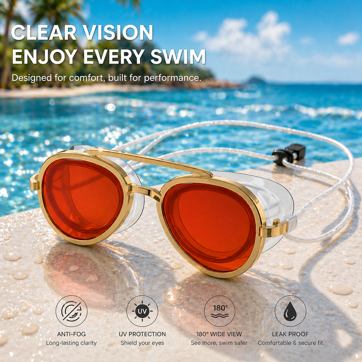 The "Sunglasses" Goggles: 180° Panoramic View & Crystal Clear Vision