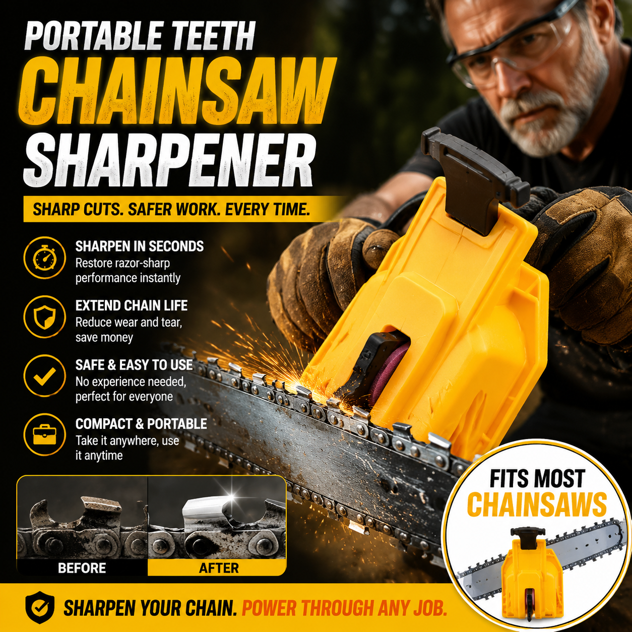 Portable Teeth Chainsaw Sharpener