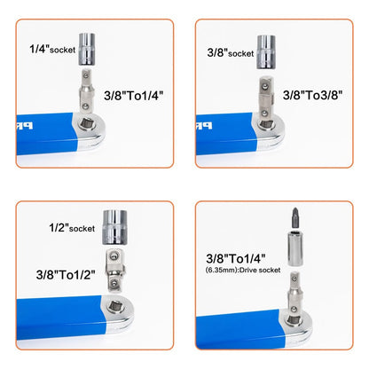 Offset Extension Wrench with Square Drive Adapters