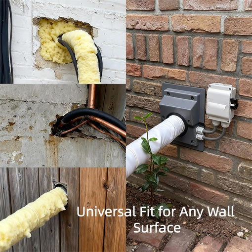 HVAC Wall Penetration & Line-Set Cover Kit – Retrofit Finish Solution