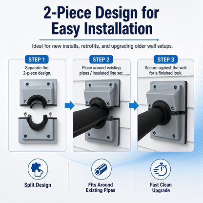 HVAC Wall Penetration & Line-Set Cover Kit – Retrofit Finish Solution