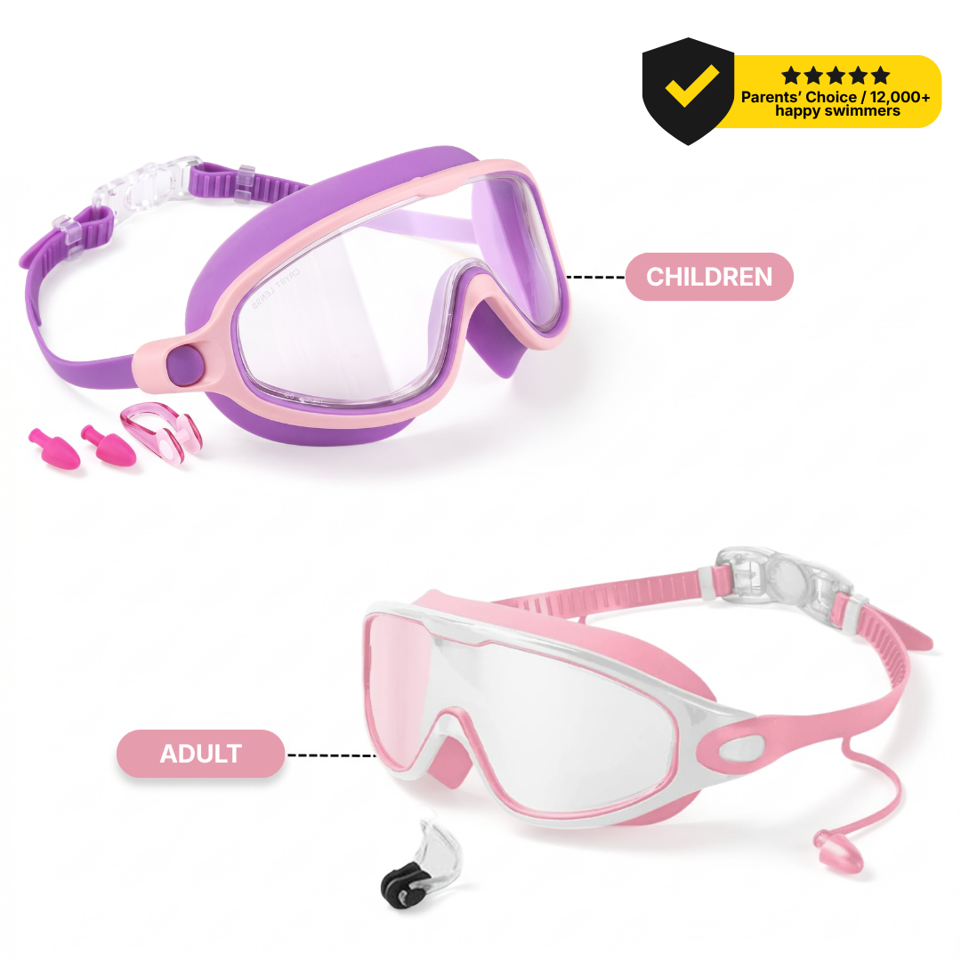 HD Wide-View Swim Goggles | Anti-Fog, UV Protection & Leak-Proof