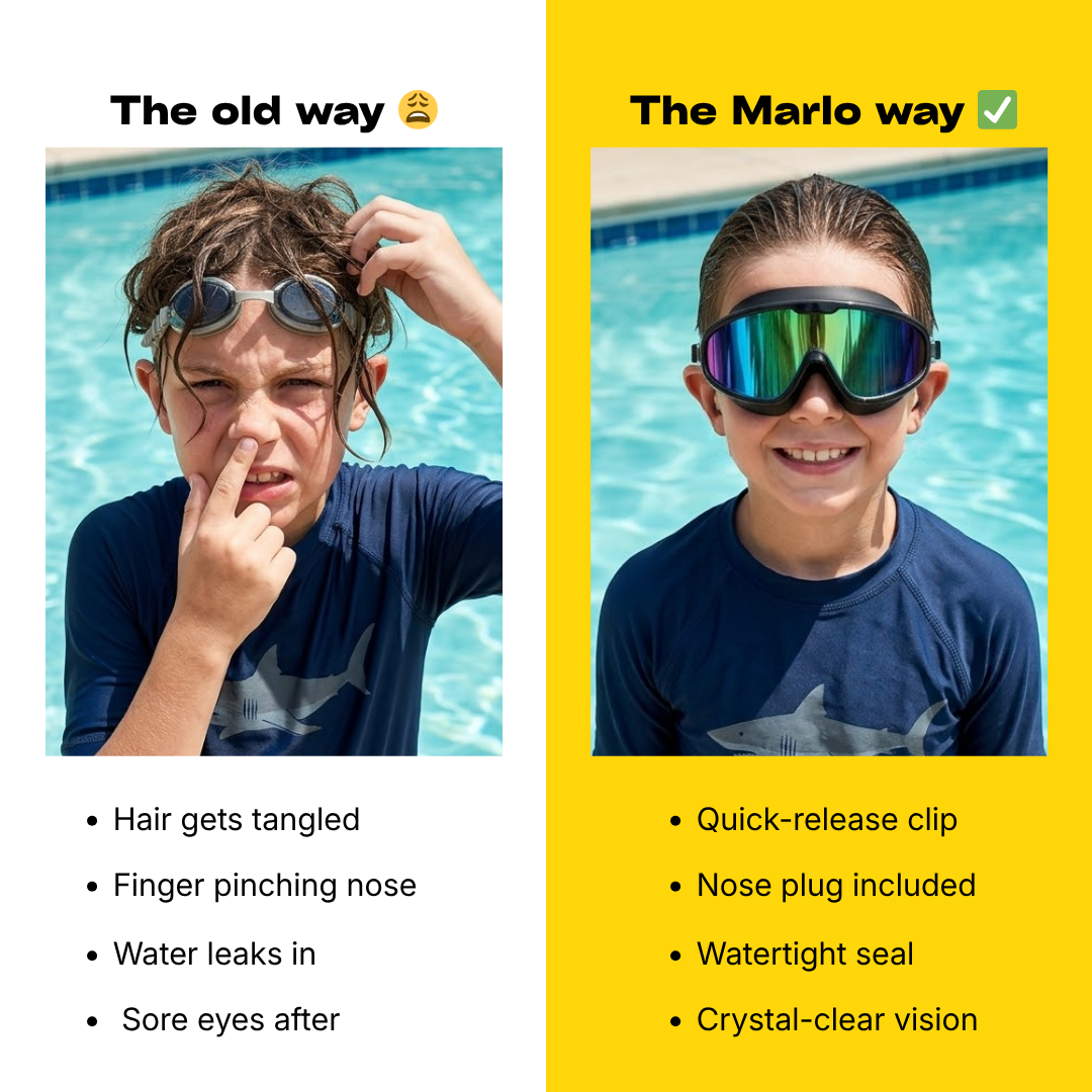 HD Wide-View Swim Goggles | Anti-Fog, UV Protection & Leak-Proof
