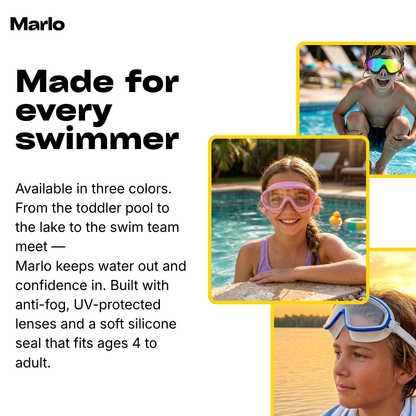 HD Wide-View Swim Goggles | Anti-Fog, UV Protection & Leak-Proof