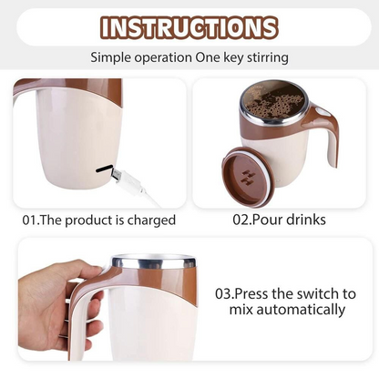 Self Stirring Mug – Rechargeable Magnetic Automatic Mixing Cup
