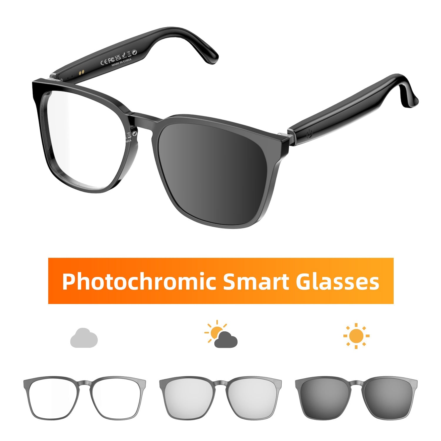 AI Vision Smart Glasses™— Display Smart, Camera, Music, Real-time Translation and AI Assistant