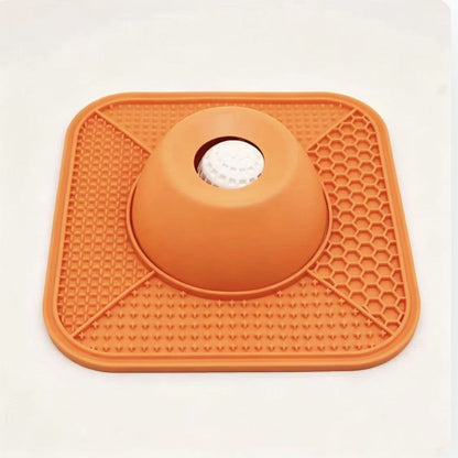🐾 🥣 Anti-Slip Slow Feeder Lick Bowl with Built-in Ball – 3/4 Cup for Liquid Treats, Bone Broth & Yogurt – for All Dog Breeds
