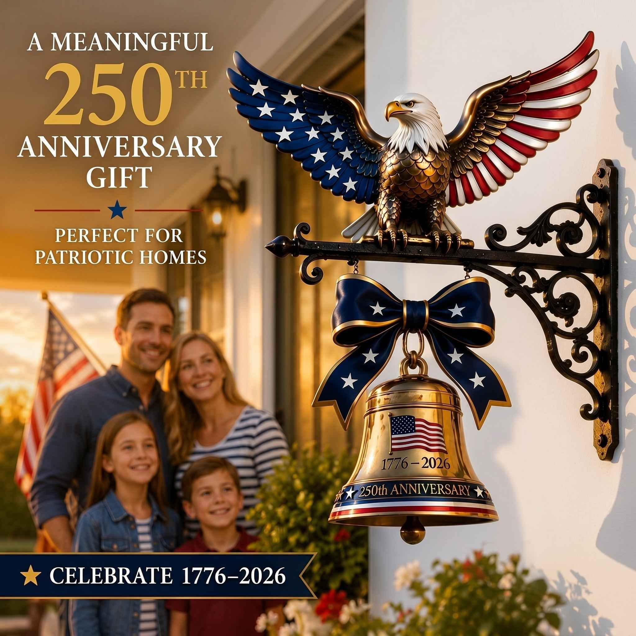 🔔 Ring in the Semiquincentennial: 1776-2026 "Spirit of Liberty" Eagle Bell